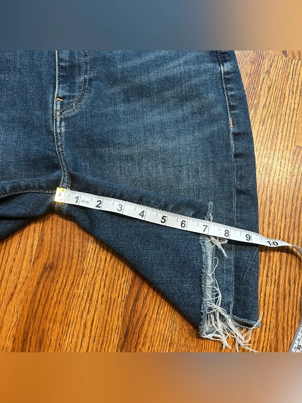 True Religion Ricky Relaxed Straight Mid Rise Cut Off Shorts 31x7 NEW Denim Blue